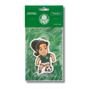 Aromatizador Automotivo Palmeiras Mascote Feminina – Fragrância Fresh Island
