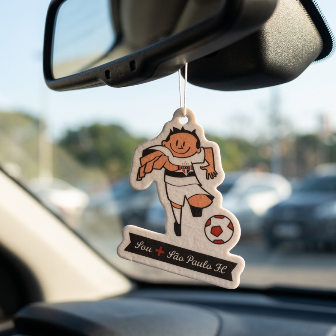 Aromatizador Automotivo São Paulo FC Mascote Masculino – Fragrância Bubble Gum - Imagem 3